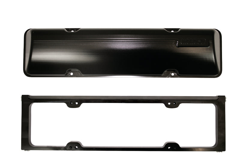 Moroso Chevrolet Small Block (w/13 to 23 Degree Heads) 2 Pc Valve Cover w/Oilers - Billet Aluminum-thumbmail-1