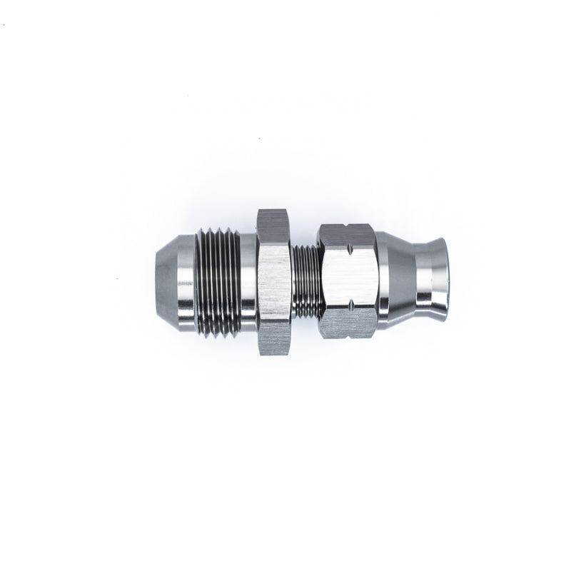 DeatschWerks 8AN Male Flare to 5/16in Hardline Compression Adapter - Anodized Matte Black-thumbmail-2