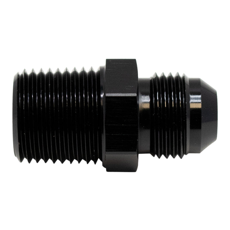 DeatschWerks 8AN Male Flare to 1/2in Male NPT Adapter - Anodized Matte Black-thumbmail-2