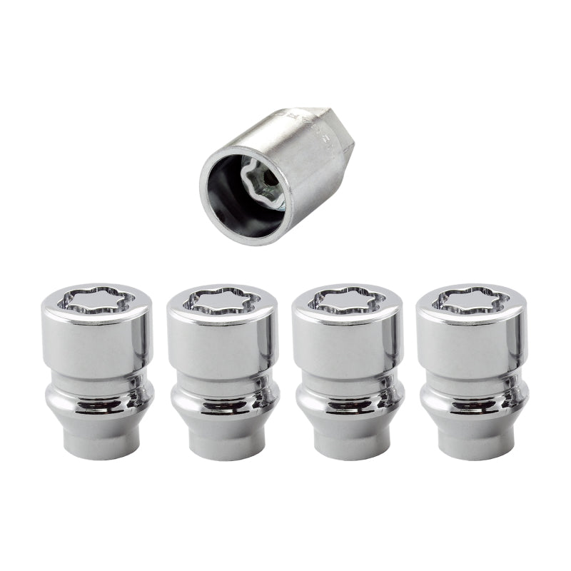 McGard Wheel Lock Nut Set - 4pk. (Uni-Lug) M12X1.5 / 13/16 Hex / .197in. Shank / 1.375in. L - Chrome-thumbmail-2