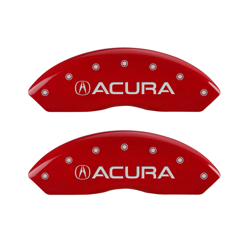 MGP 4 Caliper Covers Engraved Front & Rear Acura Red finish silver ch-thumbmail-3