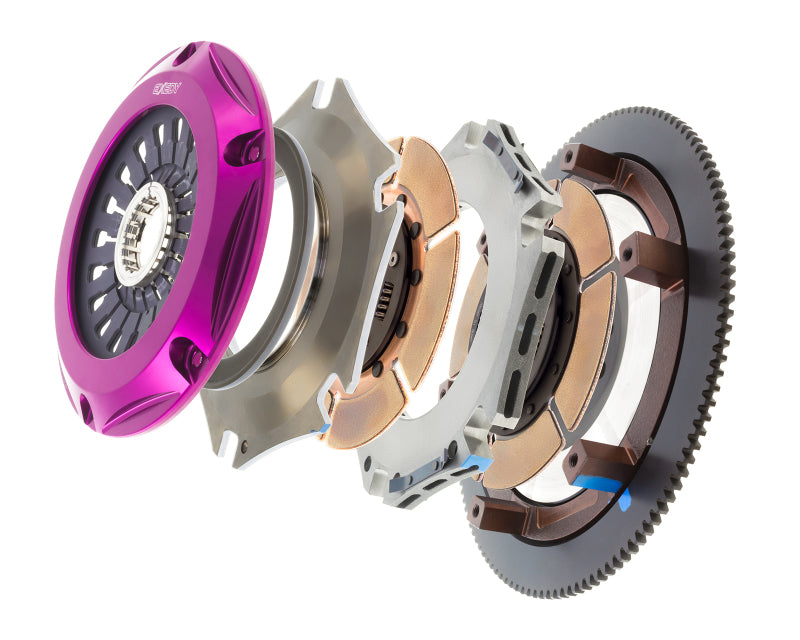 Exedy 2005-2005 Saab 9-2X Aero H4 Hyper Twin Cerametallic Clutch Sprung Center Disc Pull Type Cover-thumbmail-4
