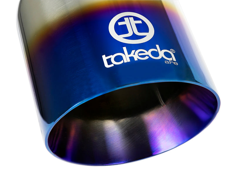 aFe Takeda 304 Stainless Steel Clamp-On Exhaust Tip 2.5in Inlet / 4in Outlet - Blue Flame-thumbmail-6