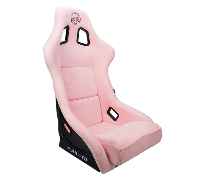 NRG FRP Bucket Seat PRISMA Edition W/ pearlized Back Pink Alcantara - Large-thumbmail-2