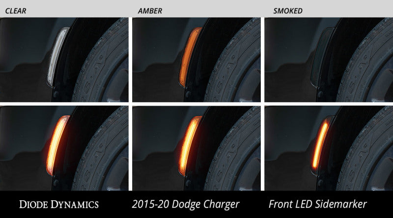 Diode Dynamics 15-21 Dodge Charger LED Sidemarkers - Amber Red (set)-thumbmail-7