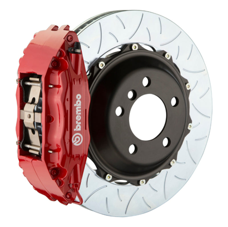 Brembo 95-98 993 C2/C4/C4S/Turbo Front GT BBK 6 Piston Cast 355x32 2pc Rotor Slotted Type3-Red-thumbmail-1