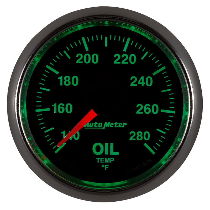 Autometer GS Series 2-1/16in Oil Temperature Gauge 140-280 Degrees Electric Full Sweep-thumbmail-3