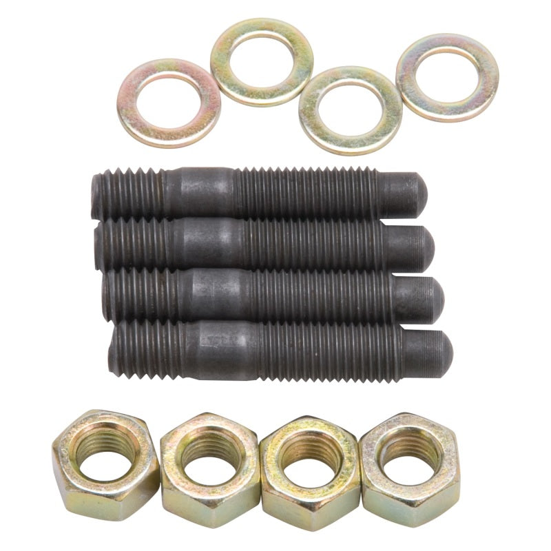 Edelbrock Carburetor Mounting Studs Bullet Nosed Black Oxide Gold Iridite Washers/Nuts Set of 4-thumbmail-2