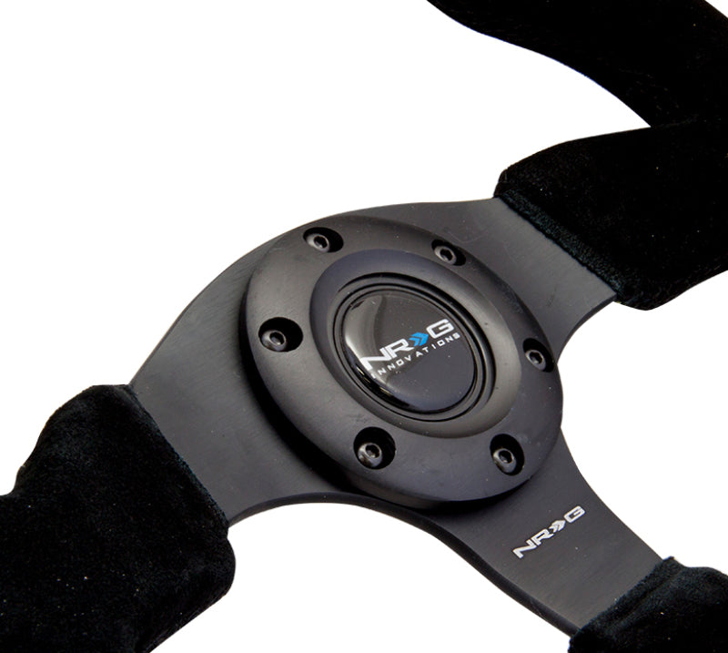 NRG Reinforced Steering Wheel (320mm) Suede w/Black Stitch-thumbmail-3