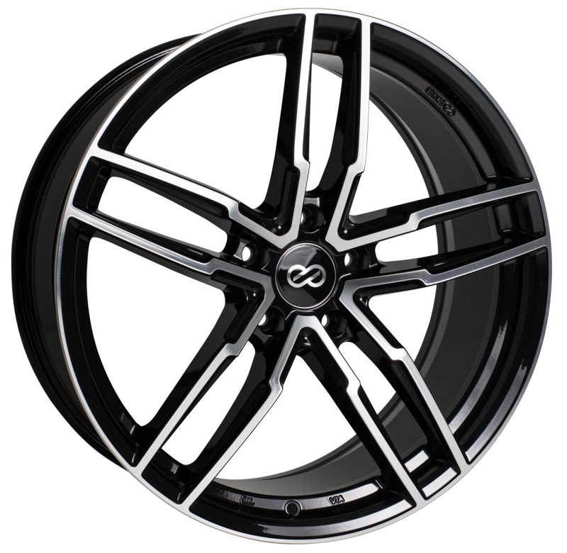 Enkei SS05 17x7.5 5x100 45mm Offset 72.6mm Bore Black Machined Wheel-thumbmail-1