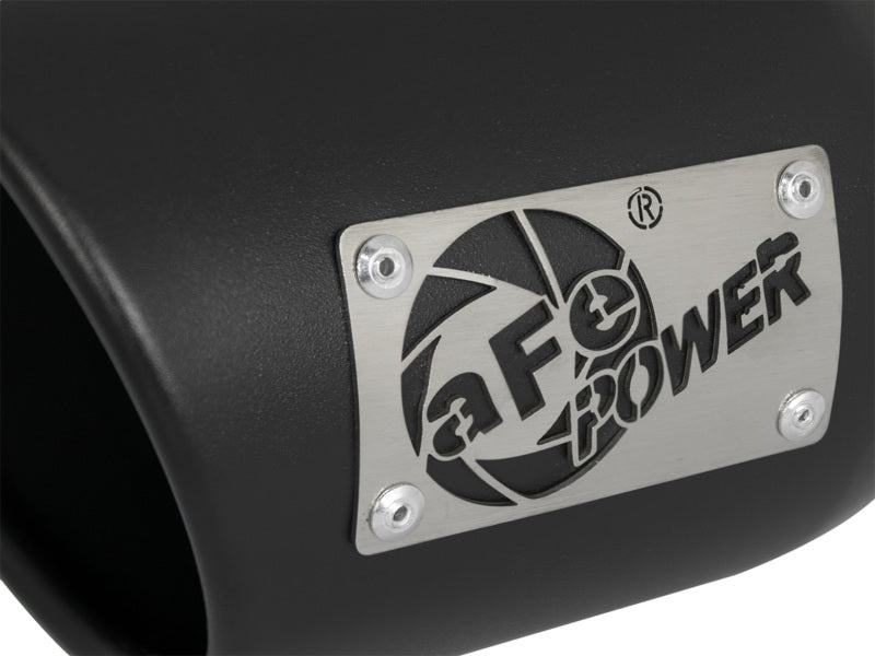 aFe MACH Force-Xp 409 SS Exhaust Tip Black (Left Side) 3in In x 4-1/2in Out x 9in L Clamp-On-thumbmail-6