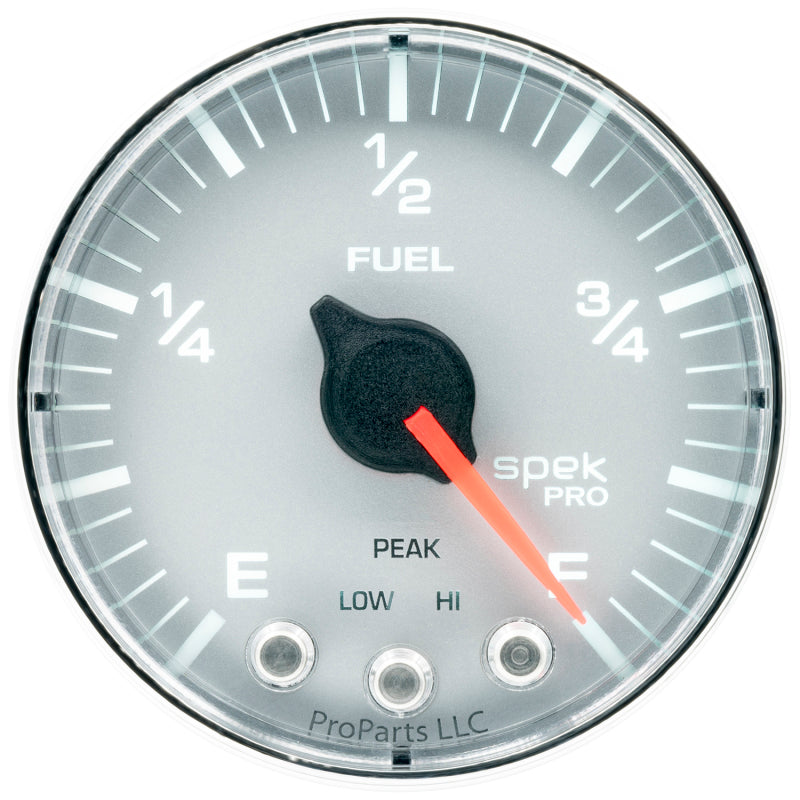 Autometer Spek-Pro Gauge Fuel Level 2 1/16in 0-270 Programmable Slvr/Chrm-thumbmail-2