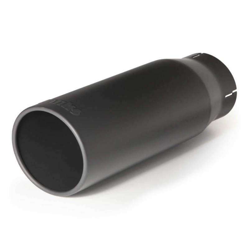 Banks Power Tailpipe Tip Kit - SS Round Straight Cut - Black - 3.5in Tube - 4.38in X 12in-thumbmail-2