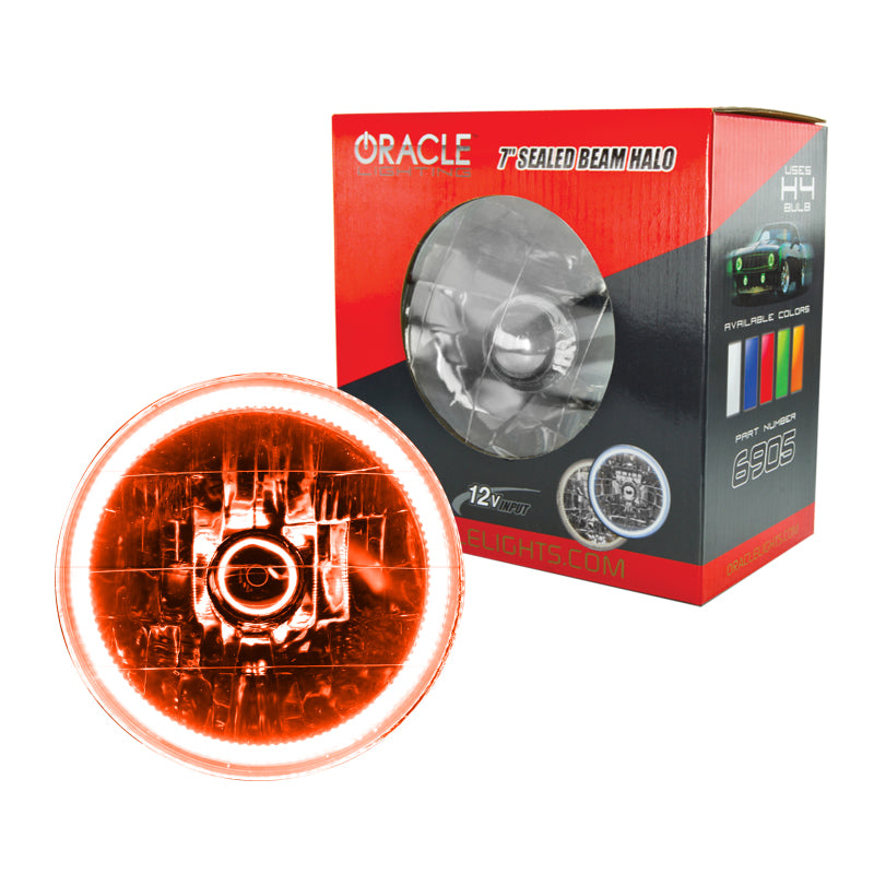 Oracle Pre-Installed Lights 7 IN. Sealed Beam - Amber Halo-thumbmail-1