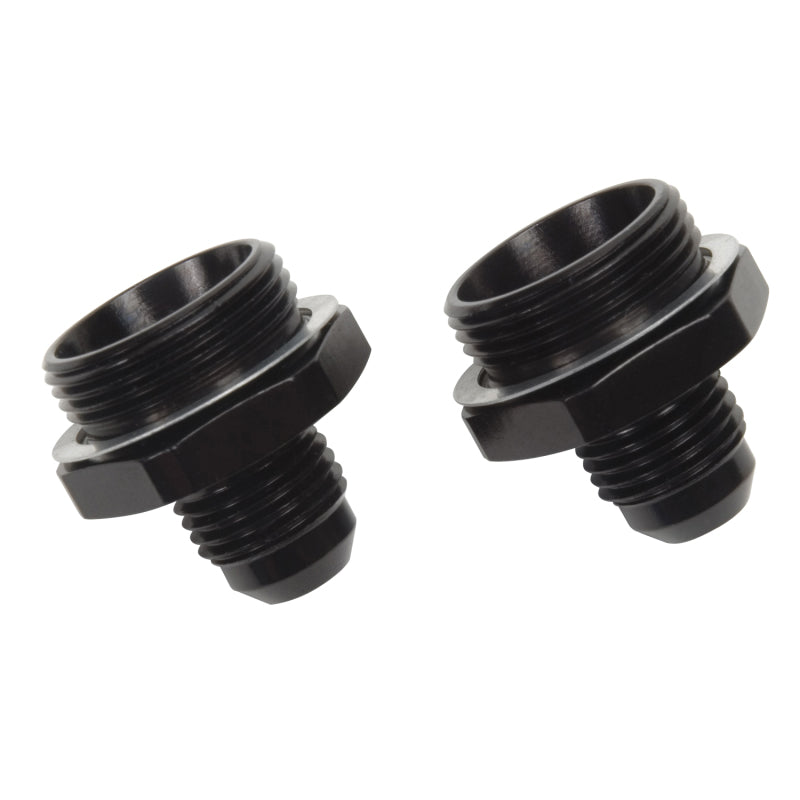 Russell Performance -6 AN Carb Adapter Fittings (2 pcs.) (Black)-thumbmail-3