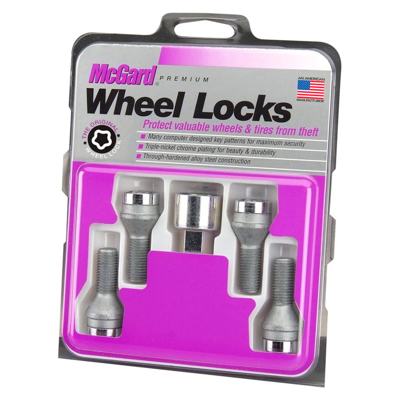 McGard Wheel Lock Bolt Set - 4pk. (Cone Seat) M12X1.5 / 17mm Hex / 25.5mm Shank Length - Chrome-thumbmail-3