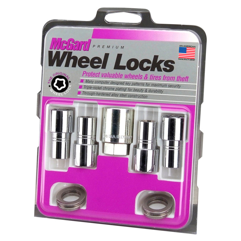 McGard Wheel Lock Nut Set - 4pk. (Long Shank Seat) 7/16-20 / 13/16 Hex / 1.75in. Length - Chrome-thumbmail-7