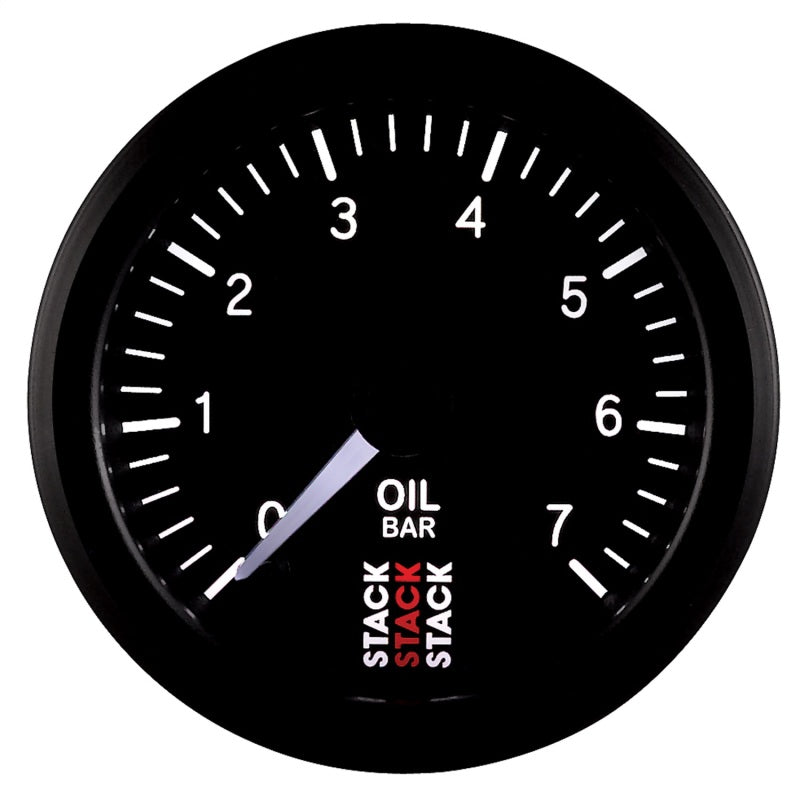 Autometer Stack 52mm 0-7 Bar M10 Male Pro Stepper Motor Oil Pressure Gauge - Black-thumbmail-4