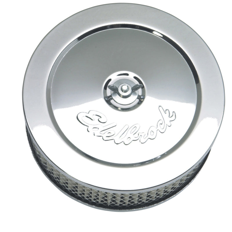 Edelbrock Air Cleaner Pro-Flo Series Round Steel Top Paper Element 6In Dia X 3 625In Chrome-thumbmail-2
