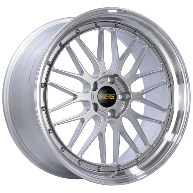 BBS LM 21x10 5x120 ET38 Diamond Silver Center Diamond Cut Lip Wheel -82mm PFS/Clip Required-thumbmail-2