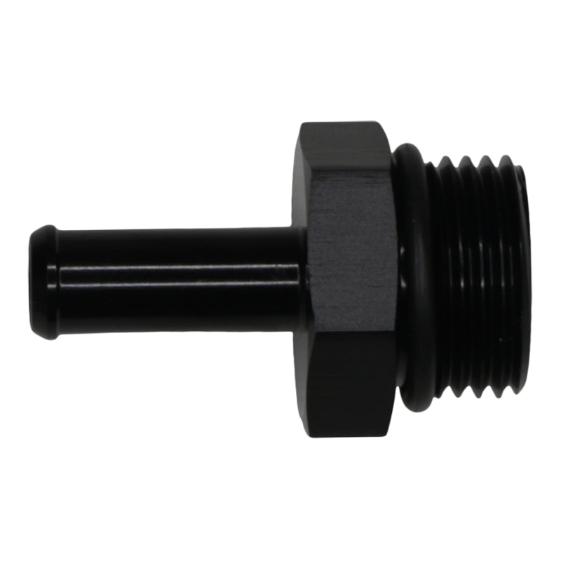 DeatschWerks 10AN ORB Male to 3/8in Male Barb Fitting - Anodized Matte Black-thumbmail-1