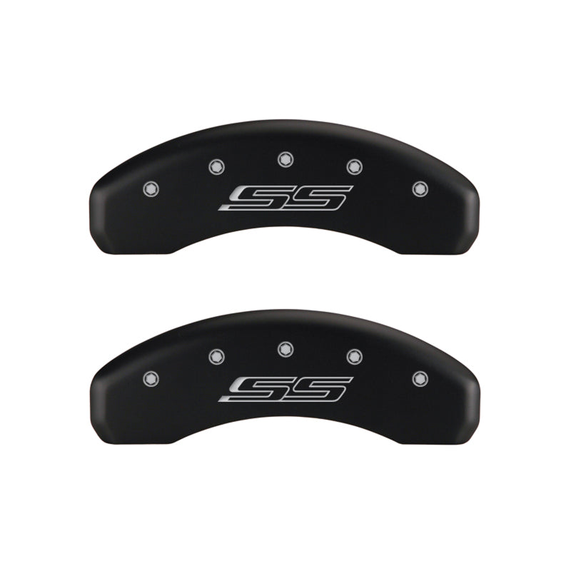 MGP 4 Caliper Covers Engraved Front Gen 5/Camaro Engraved Rear Gen 5/SS Red finish silver ch-thumbmail-4
