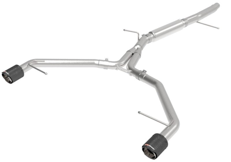 aFe 17-19 Audi A4 (L4-2.0L) MACH Force-Xp  Stainless Steel Axle-Back Exhaust System - Carbon Tip-thumbmail-6
