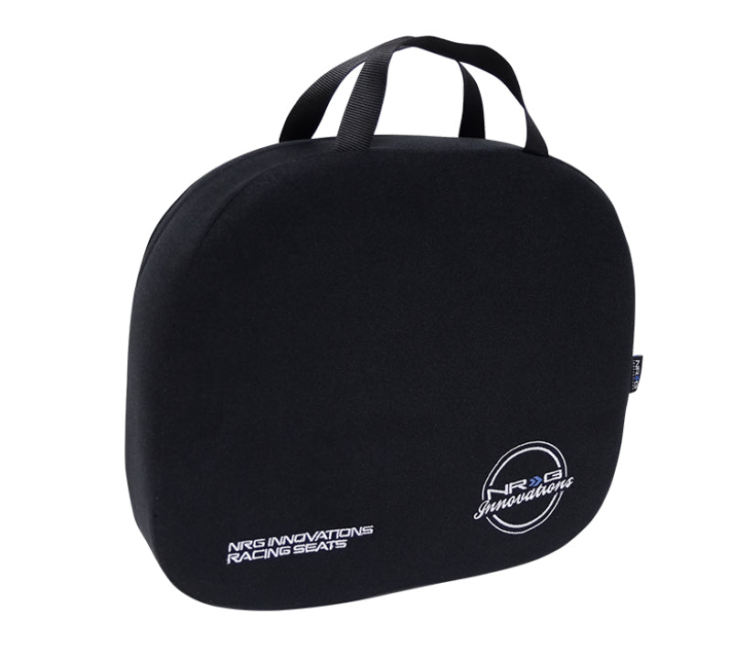 NRG Racing Seat Cushion - One Piece Memory Foam Nylon Black w/ White Stitching-thumbmail-3