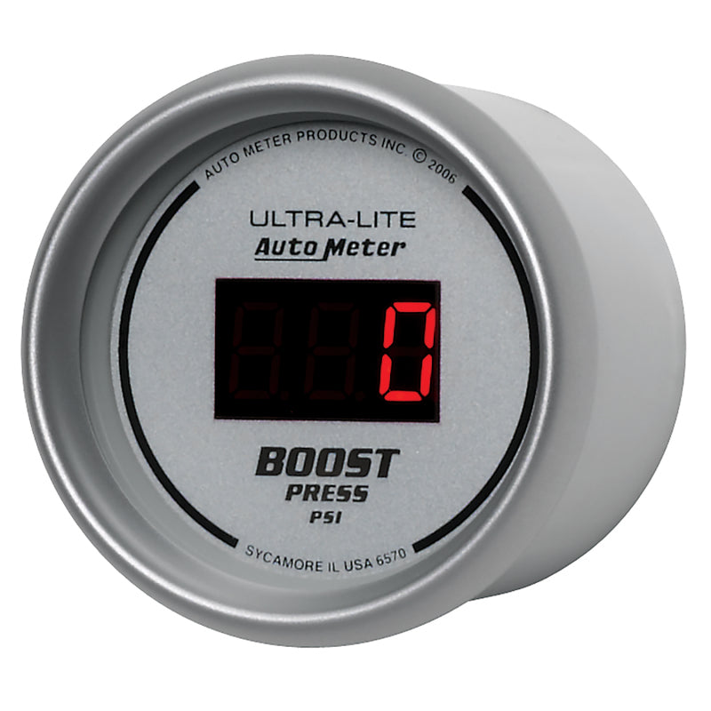 Autometer Ultra-Lite 2-1/16in 5-60 PSI Digital Boost Pressure Gauge - Silver-thumbmail-3