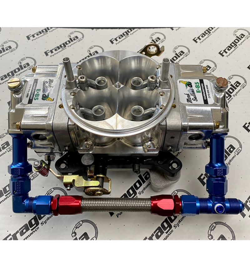 Fragola 7/8 -20 Dual Inlet 4500 -6AN Fuel Line Kit Chrome-thumbmail-1