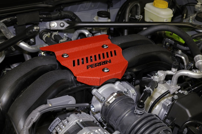 Perrin 2022+ Subaru BRZ / Toyota GR86 Engine Cover - Red Wrinkle-thumbmail-2