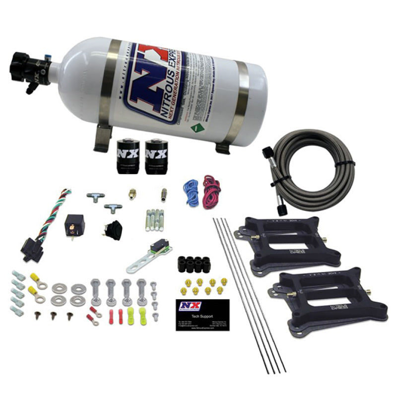 Nitrous Express Dual/4150/Gasoline Nitrous Kit (50-300HP) w/10lb Bottle-thumbmail-1
