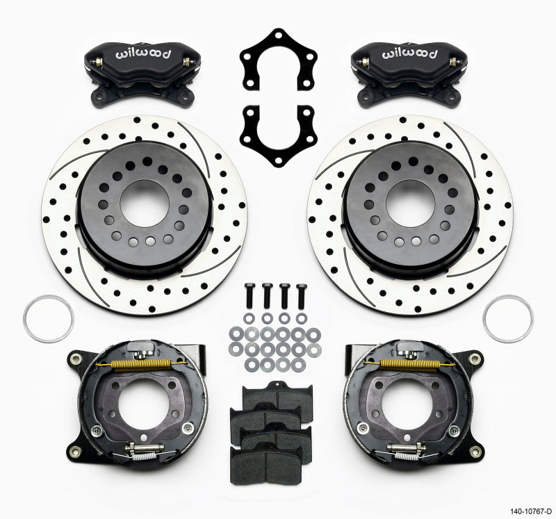 Wilwood Forged Dynalite P/S Park Brake Kit Drilled Mopar/Dana 2.50in Off w/Snap Ring Brng-thumbmail-1