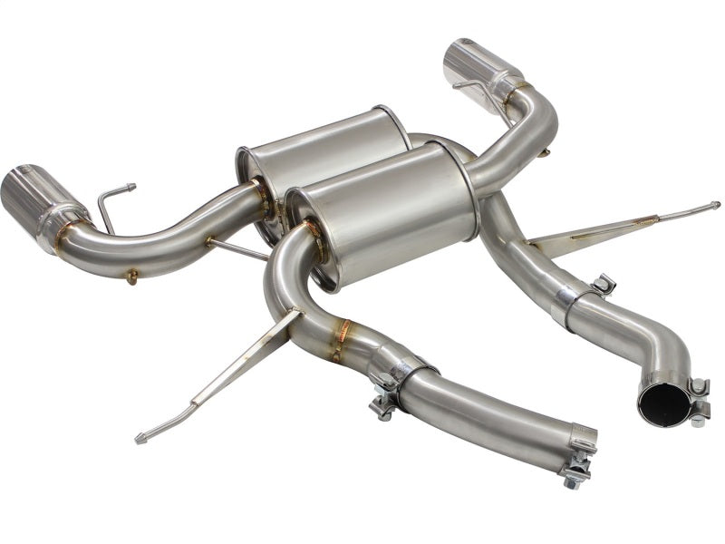 aFe MACHForce XP 2.5in Axle Back Stainless Exhaust w/ Polished Tips 07-13 BMW 335i 3.0L L6 (E90/92)-thumbmail-8