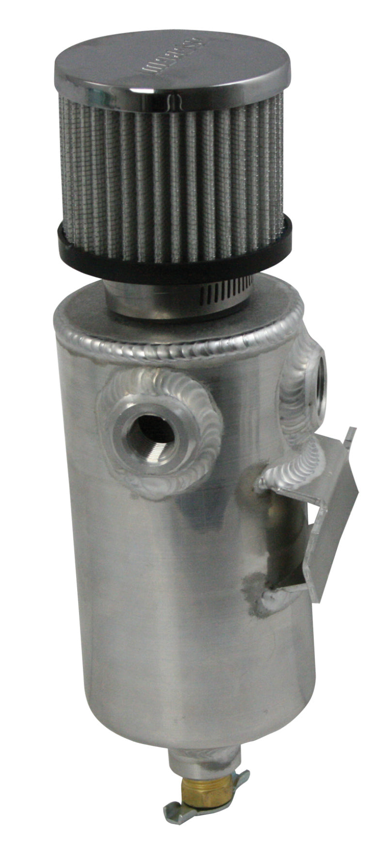 Moroso Breather Tank/Catch Can - 3/8in NPT Female & 1/2in NPT Female Fitting - Roll Bar Mount - Alum-thumbmail-1