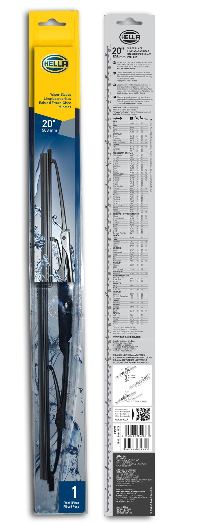 Hella Standard Wiper Blade 20in - Single-thumbmail-2