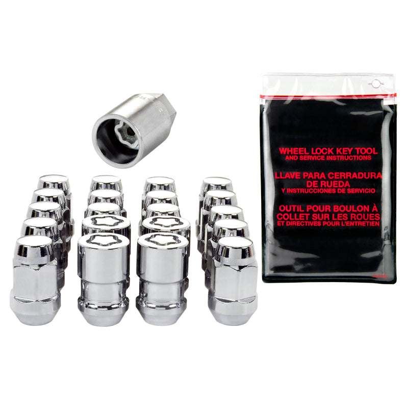 McGard 5 Lug Hex Install Kit w/Locks (Cone Seat Nut / Bulge) 1/2-20 / 3/4 Hex / 1.45in. L - Chrome-thumbmail-8