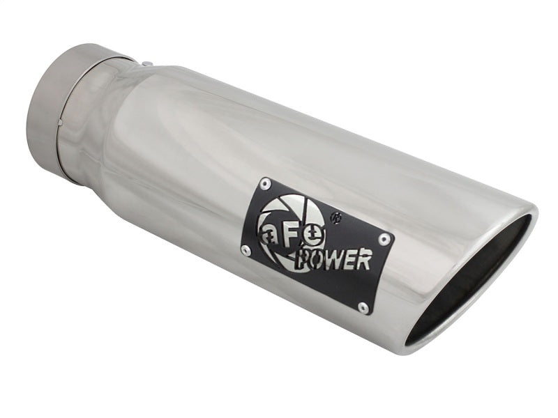 aFe Diesel Exhaust Tip Bolt On Polished 4in Inlex x 5in Outlet x 15in-thumbmail-1
