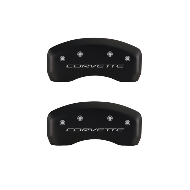 MGP 4 Caliper Covers Engraved Front & Rear C5/Corvette Red finish silver ch-thumbmail-5