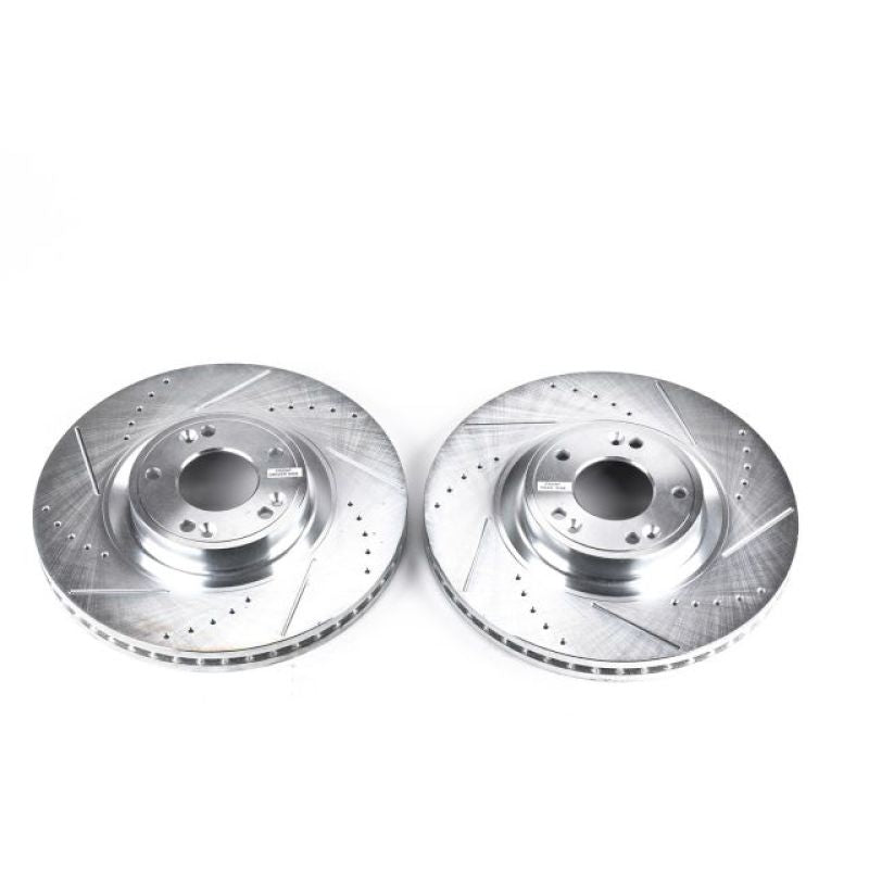 Power Stop 09-14 Hyundai Genesis Front Evolution Drilled & Slotted Rotors - Pair-thumbmail-1