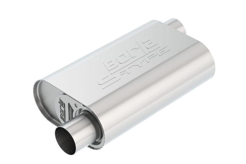 Borla CrateMuffler SBC Hot 350/383 2.5in Offset/Center 14in x 4.35in x 9in S-Type Muffler-thumbmail-1