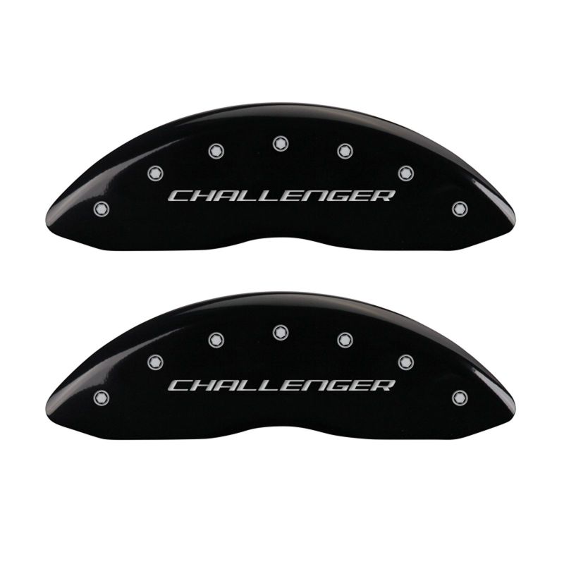 MGP 4 Caliper Covers Engraved Front Block/Challenger Engraved Rear Vintage Style/RT Blk fnsh slvr ch-thumbmail-3