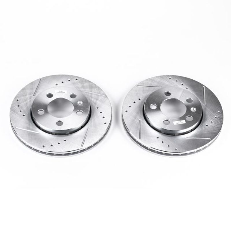 Power Stop 00-06 Audi TT Quattro Rear Evolution Drilled & Slotted Rotors - Pair-thumbmail-1