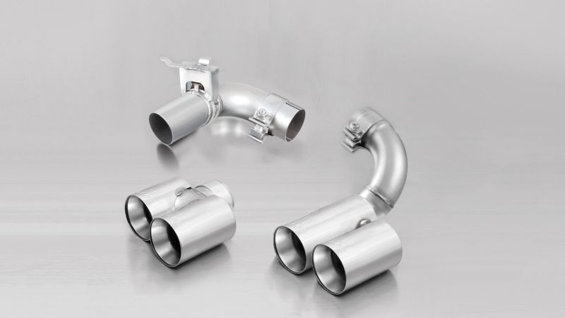 Remus 2012 BMW 3 Series F30 LCI Sedan / F31 LCI Touring Chrome 76mm Straight Cut Tail Pipe Set-thumbmail-1