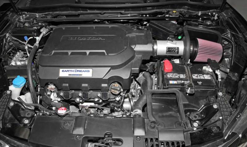 K&N 13-14 Honda Accord 3.5L V6 69 Series Typhoon Air Intake System - Silver Cold Air Intake Kit-thumbmail-4