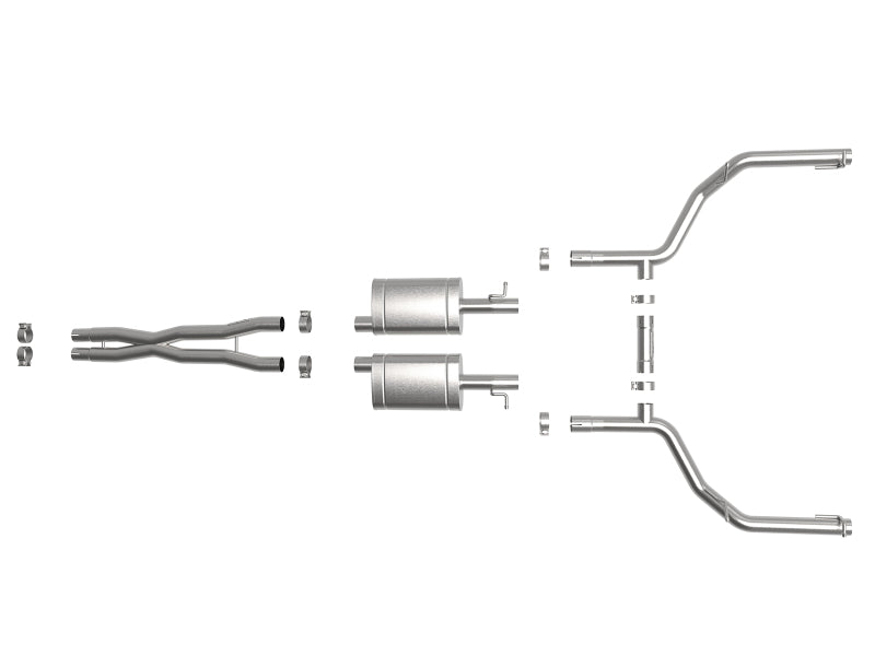 aFe MACH Force-Xp 2-1/2in 304 SS Cat-Back Exhaust 15-19 Dodge Challenger V6-3.6L - Raw Tip-thumbmail-6