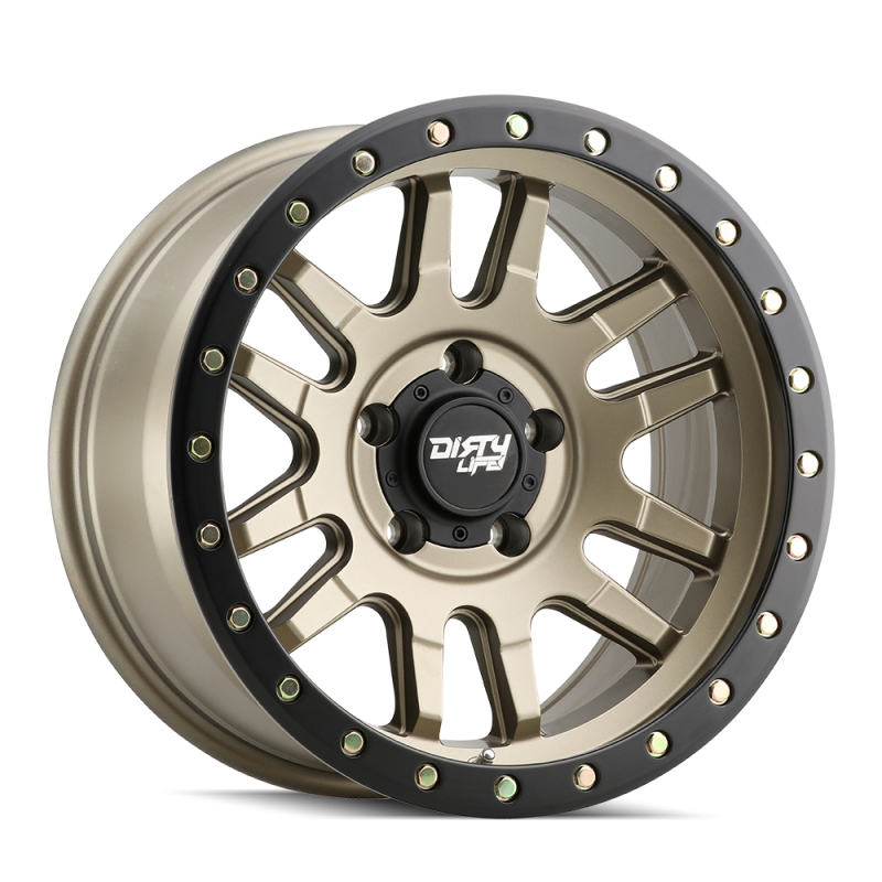 Dirty Life 9309 Canyon Pro 17x9/6x139.7 BP/-12mm Offset/106mm Hub Satin Gold Wheel - Beadlock-thumbmail-2