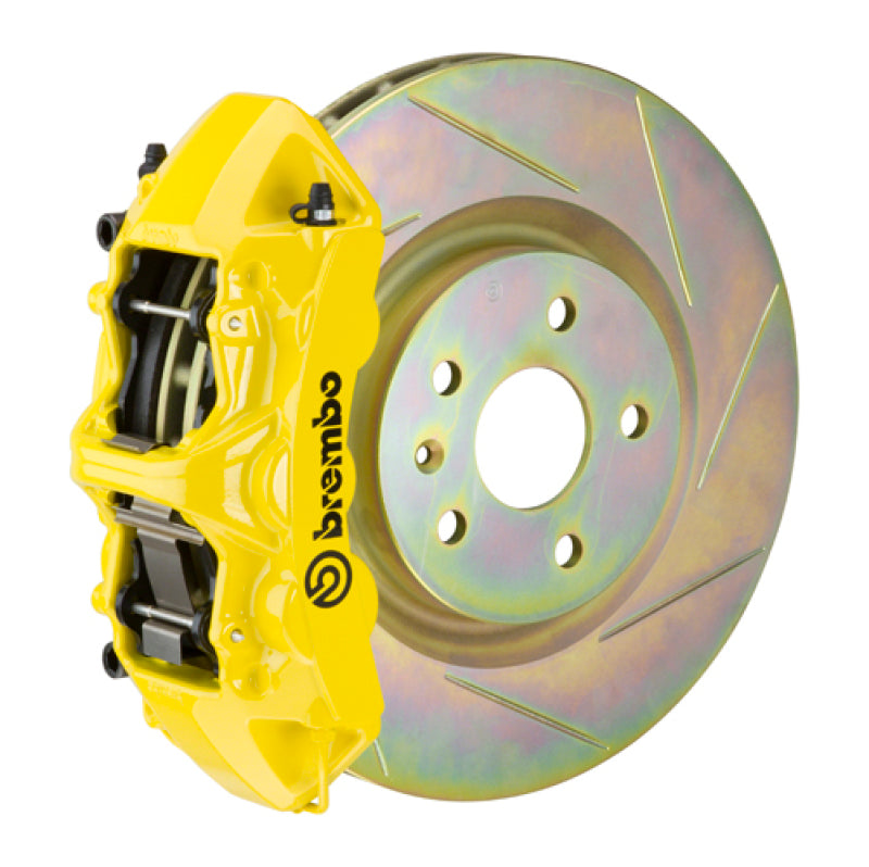 Brembo 10-15 Camaro V6 Front GT BBK 6 Piston Cast 355x32 1pc Rotor Slotted Type-1- Yellow-thumbmail-1