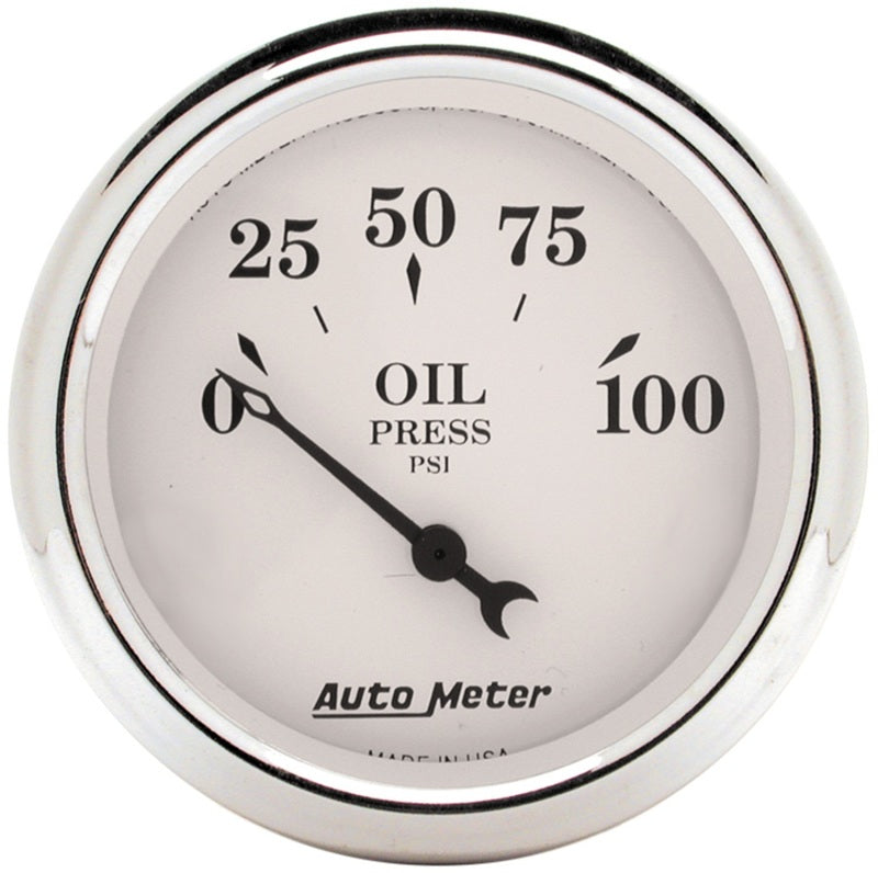 Autometer Old Tyme White 5 Piece Kit (MPH/FUEL/OILP/WTMP/BAT) 59-60 Chevy Car Direct-Fit Dash Kit-thumbmail-6