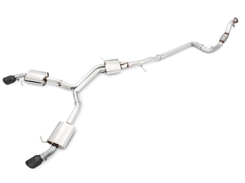 AWE Tuning Audi B9 A5 Touring Edition Exhaust Dual Outlet - Diamond Black Tips (Includes DP)-thumbmail-5